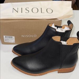 Nisolo Black Leather Ankle Boots